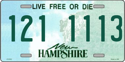 NH license plate 1211113