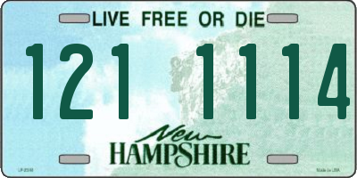 NH license plate 1211114
