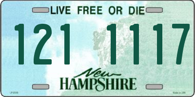NH license plate 1211117