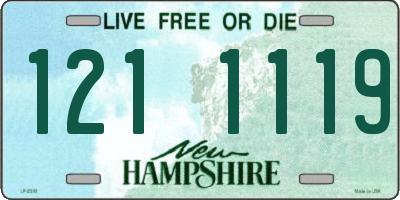 NH license plate 1211119