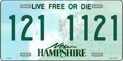 NH license plate 1211121