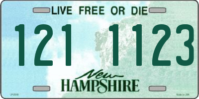 NH license plate 1211123