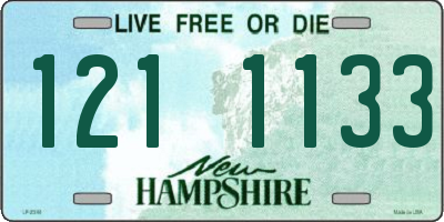 NH license plate 1211133