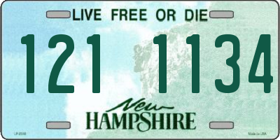 NH license plate 1211134