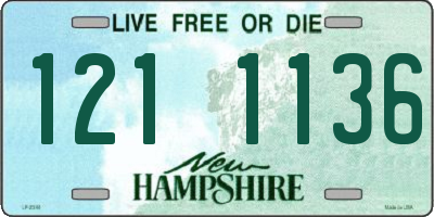 NH license plate 1211136