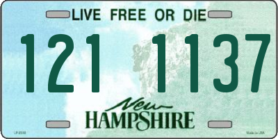 NH license plate 1211137