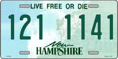 NH license plate 1211141