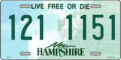 NH license plate 1211151