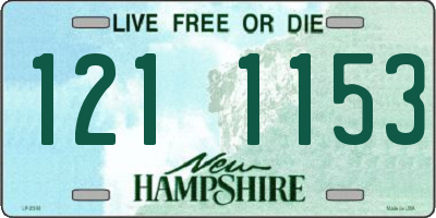 NH license plate 1211153