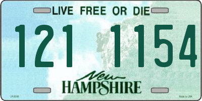 NH license plate 1211154