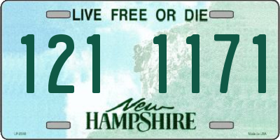 NH license plate 1211171