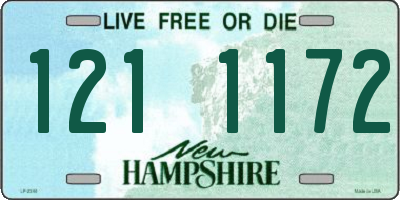 NH license plate 1211172