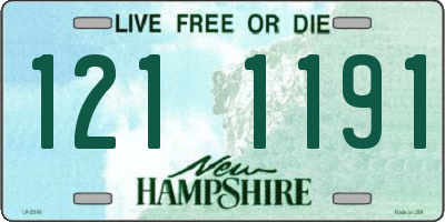 NH license plate 1211191