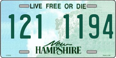 NH license plate 1211194