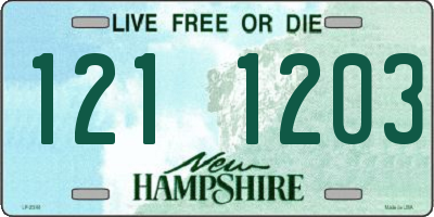 NH license plate 1211203