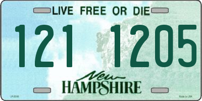 NH license plate 1211205