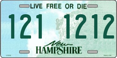 NH license plate 1211212