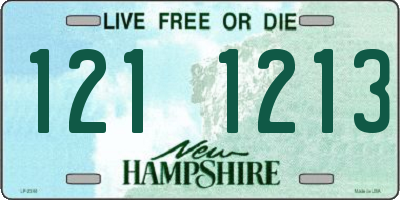 NH license plate 1211213