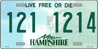 NH license plate 1211214