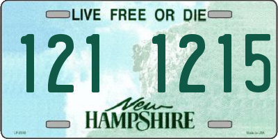 NH license plate 1211215