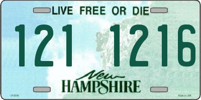 NH license plate 1211216