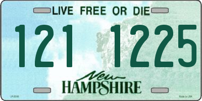 NH license plate 1211225