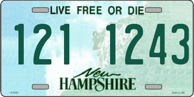NH license plate 1211243