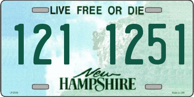 NH license plate 1211251