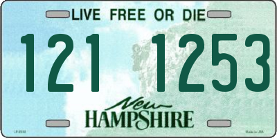 NH license plate 1211253