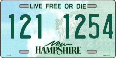 NH license plate 1211254