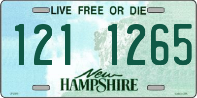 NH license plate 1211265