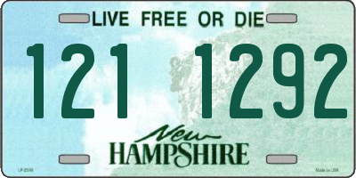 NH license plate 1211292