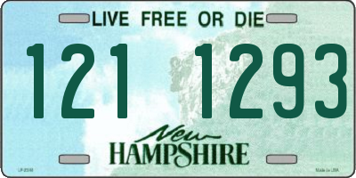 NH license plate 1211293