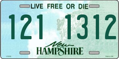 NH license plate 1211312