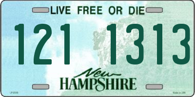 NH license plate 1211313