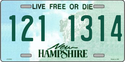 NH license plate 1211314