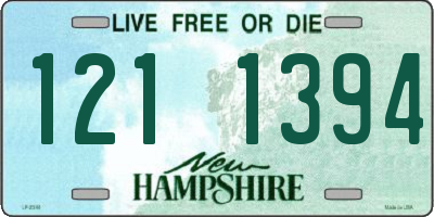 NH license plate 1211394