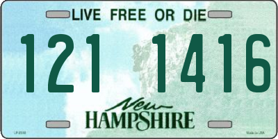 NH license plate 1211416