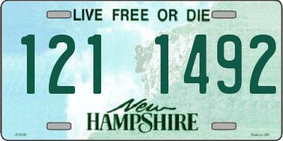 NH license plate 1211492