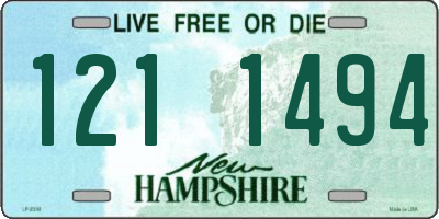 NH license plate 1211494