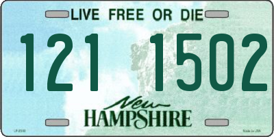 NH license plate 1211502
