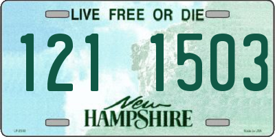NH license plate 1211503