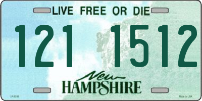 NH license plate 1211512