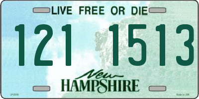 NH license plate 1211513