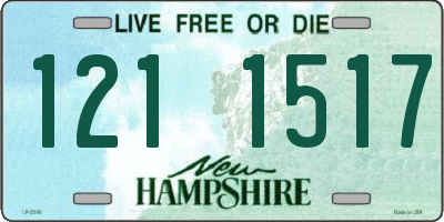 NH license plate 1211517