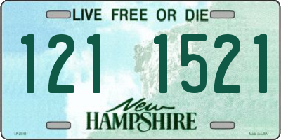 NH license plate 1211521