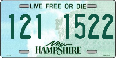 NH license plate 1211522