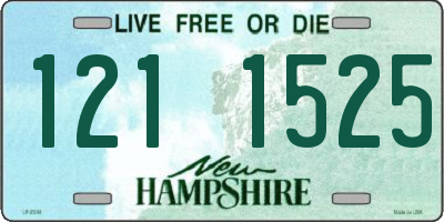 NH license plate 1211525
