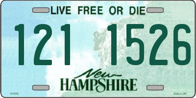 NH license plate 1211526