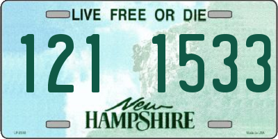 NH license plate 1211533